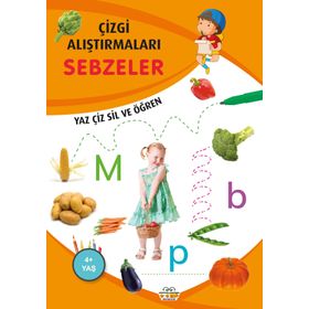 Çizgi Alıştırmaları Sebzeler - 0-6 Yaş Yayınları