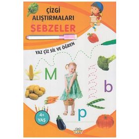 Çizgi Alıştırmaları Sebzeler - 0-6 Yaş Yayınları