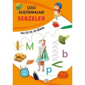 Çizgi Alıştırmaları Sebzeler - 0-6 Yaş Yayınları