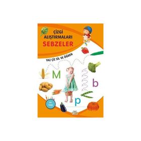 Çizgi Alıştırmaları Sebzeler - 0-6 Yaş Yayınları