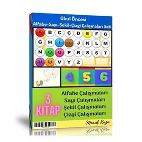 Çizgi Çalışmaları Kitap Seti Okul Öncesi Alfabe Sayı Şekil