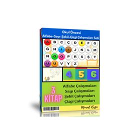 Çizgi Çalışmaları Kitap Seti Okul Öncesi Alfabe Sayı Şekil