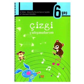 Çizgi Çalışmalarım 6 Yaş Kollektif Minik Ada Yayınları
