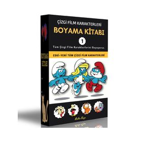 Çizgi Film Karakterleri Boyama Kitabı-1 Enine Boyuna Eğitim