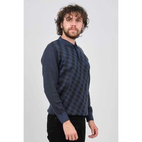 Çizgi Triko 42544213 İndigo Erkek Kazak