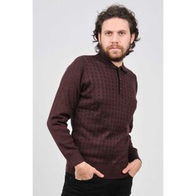 Çizgi Triko 42544216 Bordo Erkek Kazak