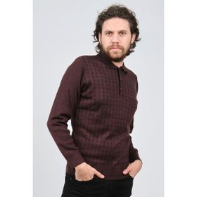 Çizgi Triko 42544216 Bordo Erkek Kazak