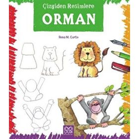 Çizgiden Resimlere Orman 1001 Çiçek Kitaplar