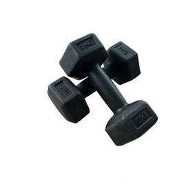 CK Spor 2x1 kg Köşeli Vinyl Kaplı Siyah Dambıl Ağırlık Seti
