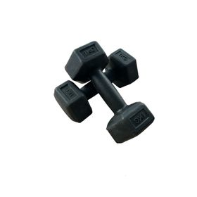 CK Spor 2x1 kg Köşeli Vinyl Kaplı Siyah Dambıl Ağırlık Seti