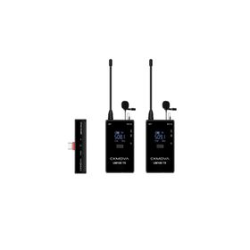 Ckmova UM100 Kit-4 Ultra Kompakt Type-C Girişli 1 Alıcı 2 Vericili Siyah UHF Kablosuz Yaka Mikrofon Seti