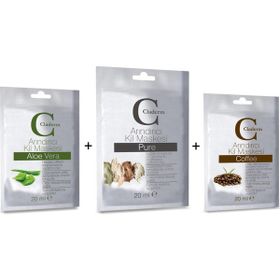 Claderm Aloe Vera-Coffee-Pure 3x20 ml Kil Maskesi