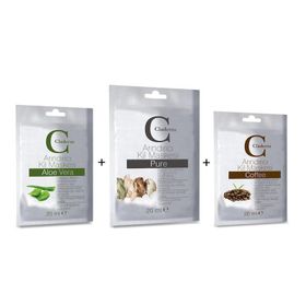 Claderm Aloe Vera-Coffee-Pure 3x20 ml Kil Maskesi