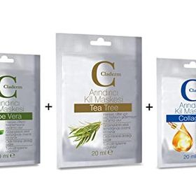 Claderm Aloe Vera-Collagen-Tea Tree 3x20 ml Kil Maskesi