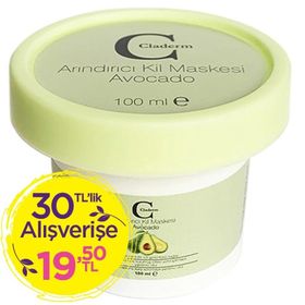 Claderm Avocado Arındırıcı 100 ml Kil Maskesi