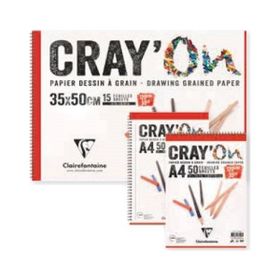 Clairefontaine 120 GR A5 50 Yaprak Cray'On Üstten Spiralli Çizim Defteri