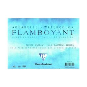 Clairefontaine 5672878 Flamboyant Extra Rough 250 gr 56x76 cm Suluboya Kağıdı