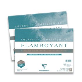 Clairefontaine Blok 250 gr 24x32 cm 10 Yaprak Flamboyant Sulu Boya