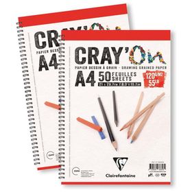 Clairefontaine Cray'On A5 CD966617 50 Yaprak Paket Yandan Spiralli Çizim Blok Defter