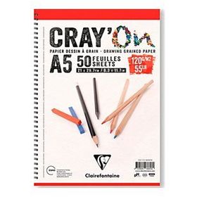 Clairefontaine Cray'On A5 CD966617 50 Yaprak Paket Yandan Spiralli Çizim Blok Defter