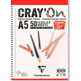 Clairefontaine Cray'On A5 CD966617 50 Yaprak Paket Yandan Spiralli Çizim Blok Defter
