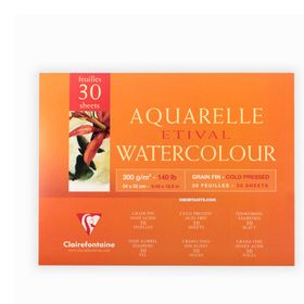 Clairefontaine EK96471 Etival Watercollour Cool Pressed 24x32 cm 30 Sayfa Eskiz Defteri