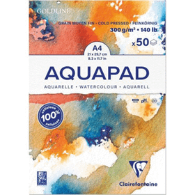 Clairefontaine Goldline Aquapad A4 300 gr 70 Sayfa Defter