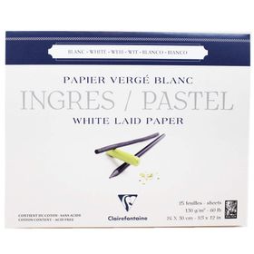 Clairefontaine Ingres Pastel Beyaz 240x300 mm Defter