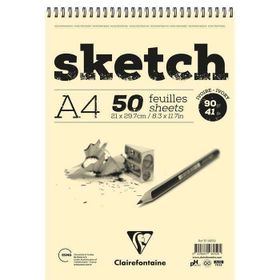 Clairefontaine Ivory 90 g A5 50 Yaprak Eskiz Defteri