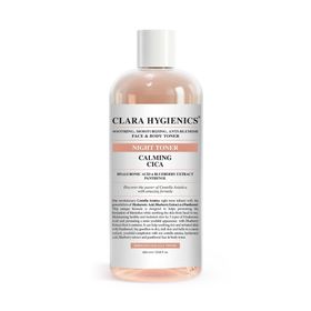 Clara 400 ml Hygienics Calming Cica Leke Karşıtı Sakinleştirici Nemlendirici Etkili Vegan Yüz ve Vücut Gece Tonik