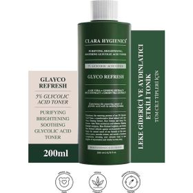 Clara Hygienics %5 Glikolik Asit Leke Giderici ve Aydınlatıcı 200 ml Etkili Tonik