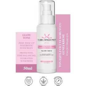 Clara Hygienics Pink Tone-Up 50+SPF 50 ml Postbiyotik Destekli Ton Eşitleyici ve Koruyucu Güneş Kremi