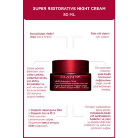 Clarins Super Restorative Night Cream Süper Onarıcı 50 ml Gece Kremi