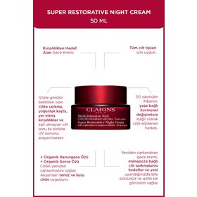 Clarins Super Restorative Night Cream Süper Onarıcı 50 ml Gece Kremi