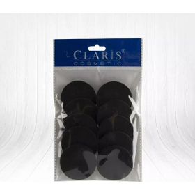 Claris Latex 10'lu Yuvarlak Siyah Makyaj Süngeri