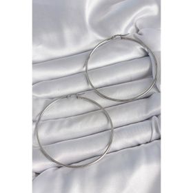 Clariss 316 Çelik Gümüş Renk 63 mm Halka Model Kadın Küpe