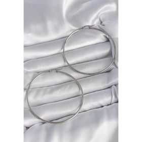 Clariss 316 Çelik Gümüş Renk 63 mm Halka Model Kadın Küpe