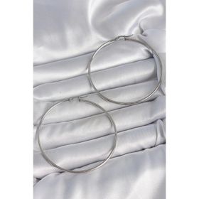 Clariss 316 Çelik Gümüş Renk 63 mm Halka Model Kadın Küpe