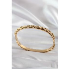 Clariss 316L Burgu Zincir Model Çelik Gold Renk Kadın Kelepçe
