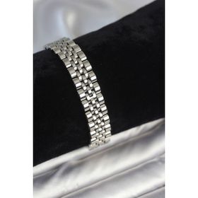 Clariss 316L Çelik 12 mm Kalınlıkta Gümüş Renkli Erkek Bileklik