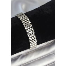 Clariss 316L Çelik 12 mm Kalınlıkta Gümüş Renkli Erkek Bileklik