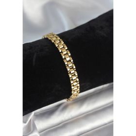 Clariss 316L Çelik 7 mm Kalınlıkta Gold Renkli Erkek Bileklik