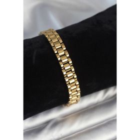 Clariss 316L Çelik 9 mm Kalınlıkta Gold Renkli Erkek Bileklik