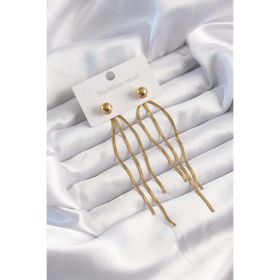Clariss 316L Çelik Altın Renk İtalyan Model Topçuk Küpe