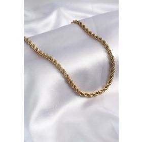 Clariss 316L Çelik Gold Burgu Model Kadın Kolye