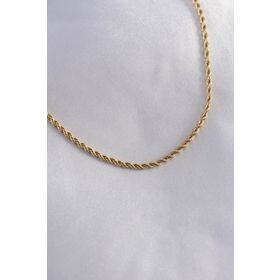 Clariss 316L Çelik Gold Burgu Model Kadın Kolye