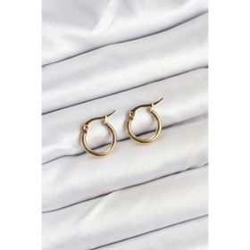 Clariss 316L Çelik Gold Renk 12 mm Halka Kadın Küpe