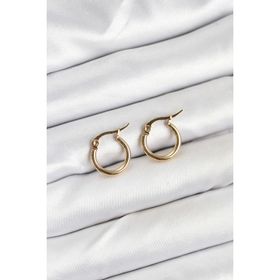 Clariss 316L Çelik Gold Renk 12 mm Halka Kadın Küpe