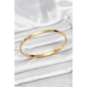 Clariss 316L Çelik Gold Renk 65 mm İnce Kadın Kelepçe Bileklik