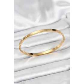 Clariss 316L Çelik Gold Renk 65 mm İnce Kadın Kelepçe Bileklik